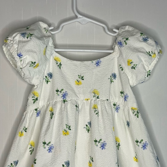 Janie And Jack The Posy Perfect Dress White Floral Seersucker Spring 2T - Picture 3 of 13